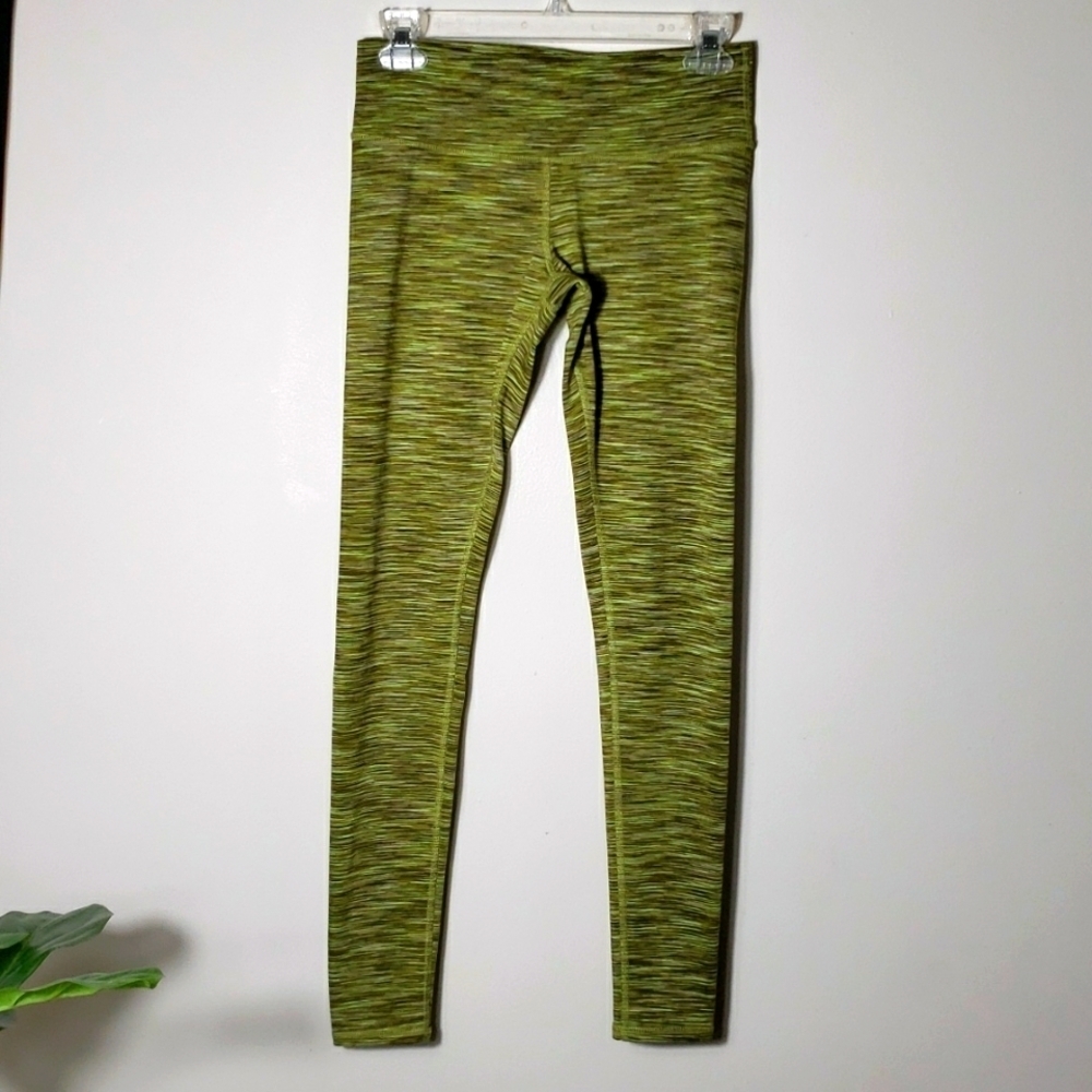 Alo Yoga green leggings, athleisure, workout gear, women's size XS